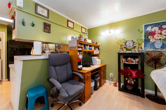 408 Rolling Wood Rd, Baytown, TX 77520 - office with wood finished floors and ornamental molding