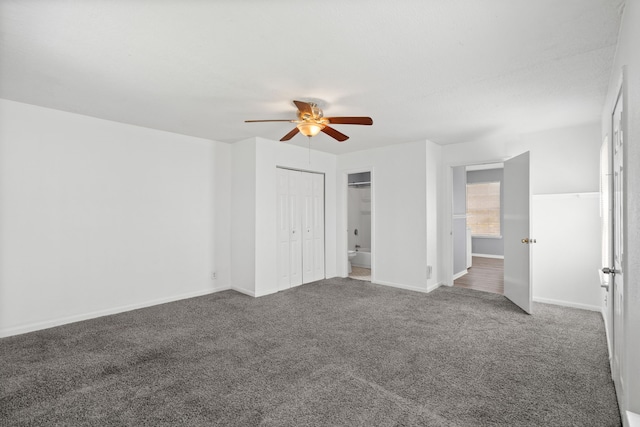740 Post St, Houston, TX 77022 - unfurnished bedroom featuring carpet floors and a ceiling fan