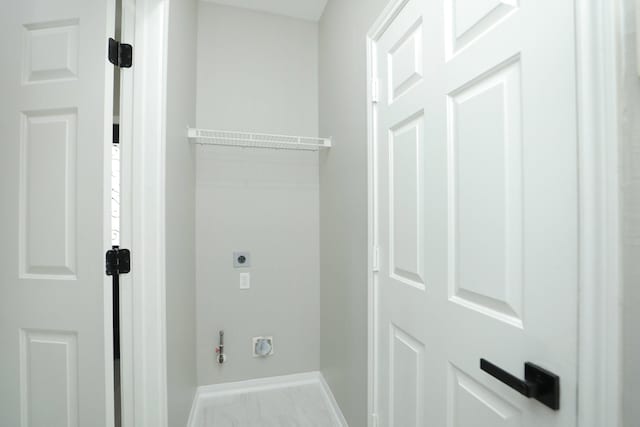 2522 Cardinal Elm St, Fresno, TX 77545 - laundry area with electric dryer hookup, gas dryer hookup, and marble finish flooring