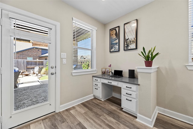 11819 Dockside Shores Dr, Cypress, TX 77433 - office featuring wood finished floors and built in study area