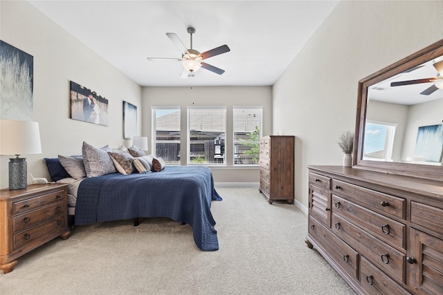 11819 Dockside Shores Dr, Cypress, TX 77433 - bedroom with light colored carpet and ceiling fan