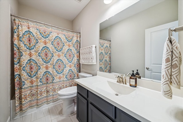 18311 Windspring Falls Ln, Cypress, TX 77433 - full bathroom featuring vanity and shower / bath combo with shower curtain