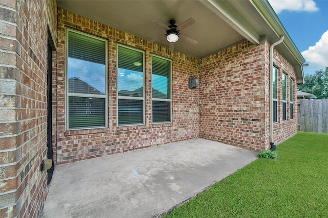 21283 Lily Springs Dr, Porter, TX 77365 - view of patio / terrace featuring a ceiling fan