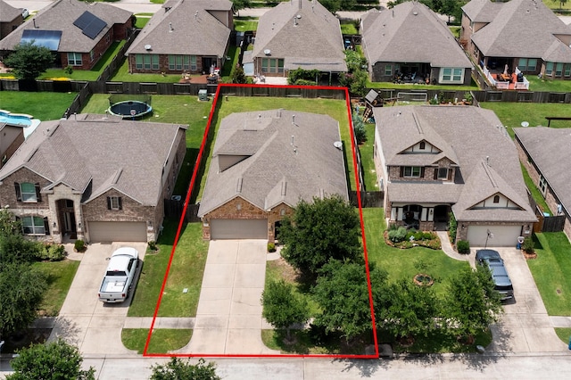 21283 Lily Springs Dr, Porter, TX 77365 - aerial view of residential area featuring property boundaries highlighted