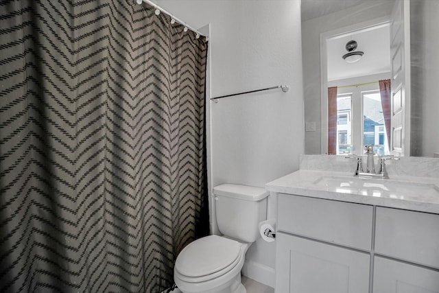 18702 Denio Site Dr, Cypress, TX 77433 - bathroom with vanity and curtained shower