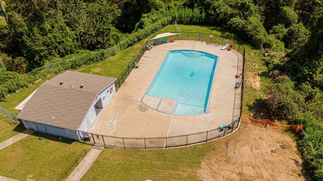 220 Tortuga Way, Point Blank, TX 77364 - drone / aerial view of a pool area
