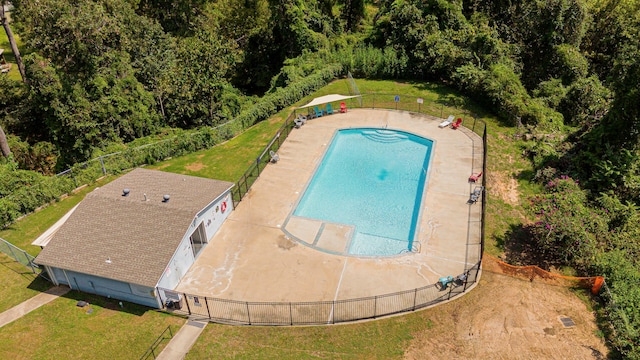 220 Tortuga Way, Point Blank, TX 77364 - aerial view of a pool