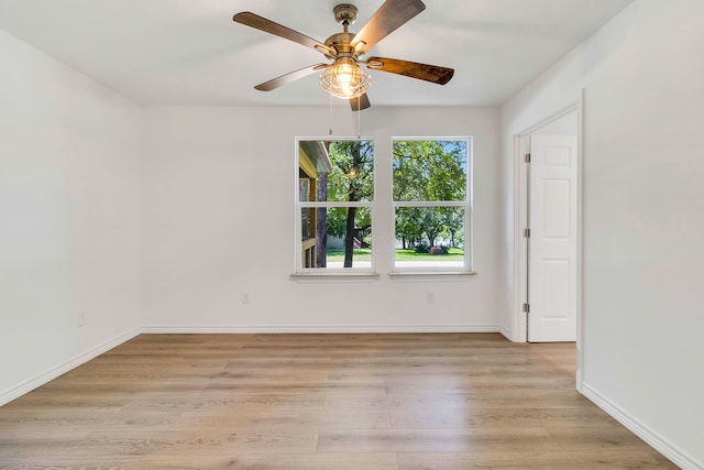 220 Tortuga Way, Point Blank, TX 77364 - empty room featuring ceiling fan and light wood finished floors