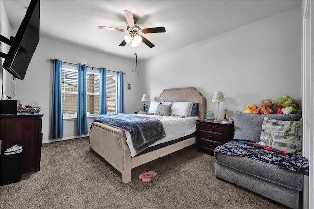 1410 Woods Lake Ct, Houston, TX 77047 - bedroom with carpet floors and ceiling fan