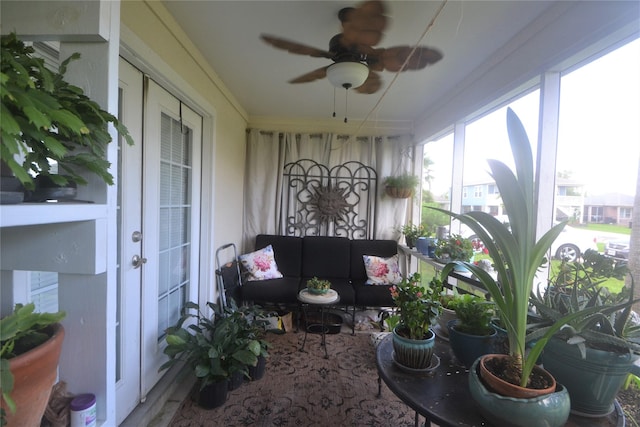 278 Debbie Ln, San Leon, TX 77539 - sunroom / solarium with french doors, ornamental molding, and wood finished floors