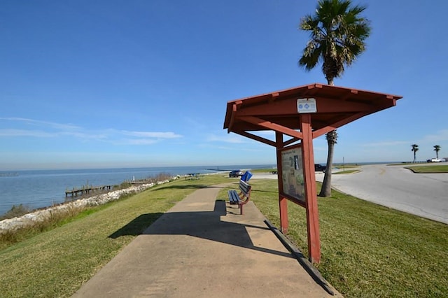 278 Debbie Ln, San Leon, TX 77539 - view of patio featuring a water view