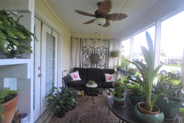 278 Debbie Ln, San Leon, TX 77539 - sunroom / solarium featuring french doors and crown molding