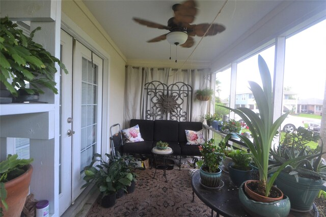 278 Debbie Ln, San Leon, TX 77539 - sunroom / solarium with french doors, ornamental molding, and wood finished floors