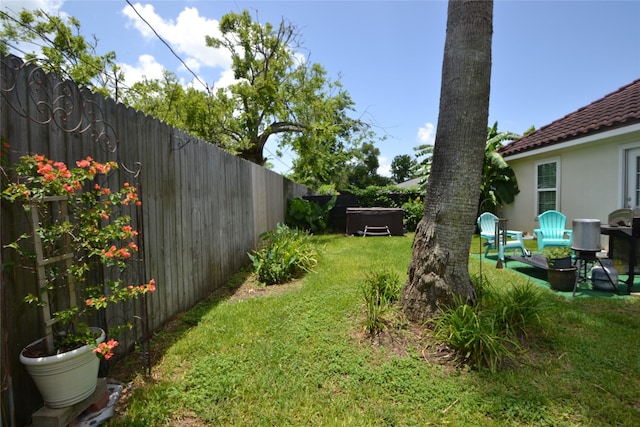 278 Debbie Ln, San Leon, TX 77539 - fenced backyard featuring a hot tub