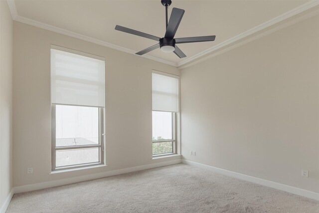 2211 Briarglen Dr Unit 502, Houston, TX 77027 - unfurnished room with crown molding, carpet, and ceiling fan