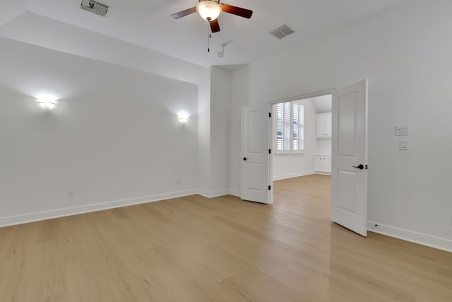 24918 Granite Bluff Ln, Katy, TX 77494 - unfurnished room featuring a ceiling fan and light wood finished floors