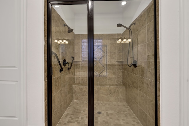 24918 Granite Bluff Ln, Katy, TX 77494 - full bathroom with a shower stall and recessed lighting