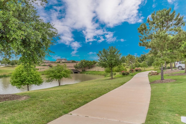 24918 Granite Bluff Ln, Katy, TX 77494 - view of property's community featuring a water view and a yard