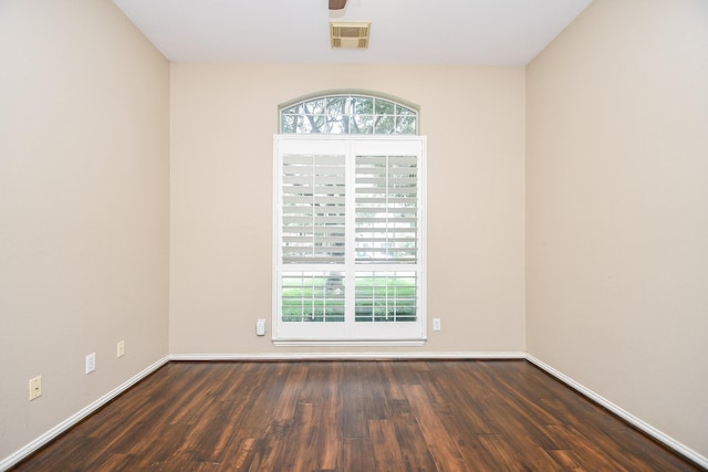 22602 Water Edge Ln, Katy, TX 77494 - spare room with wood finished floors and a ceiling fan