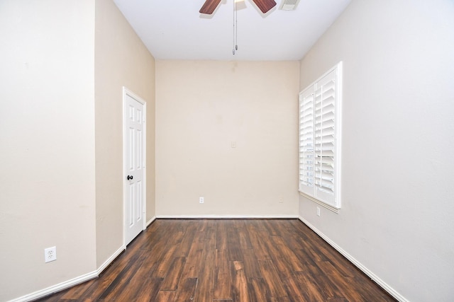 22602 Water Edge Ln, Katy, TX 77494 - spare room featuring a ceiling fan and wood finished floors