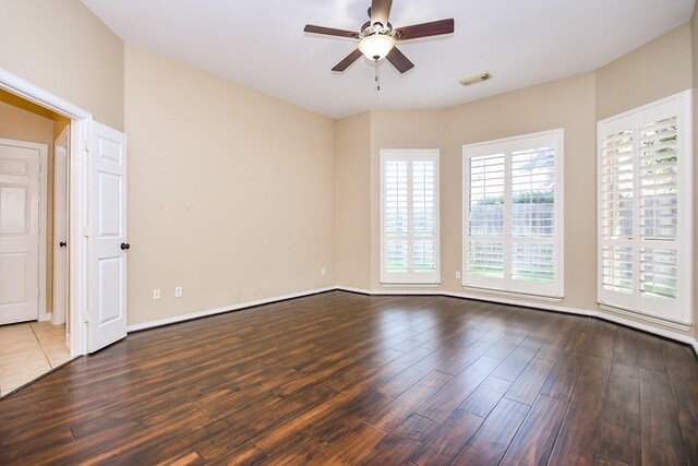 22602 Water Edge Ln, Katy, TX 77494 - spare room featuring wood finished floors and a ceiling fan