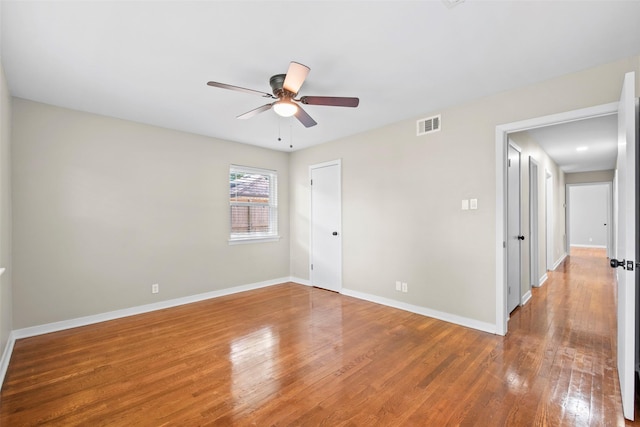 9614 Hammerly Blvd, Houston, TX 77080 - unfurnished room featuring ceiling fan and wood finished floors