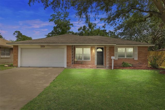 9614 Hammerly Blvd, Houston, TX 77080 - ranch-style house with driveway, an attached garage, brick siding, and a shingled roof