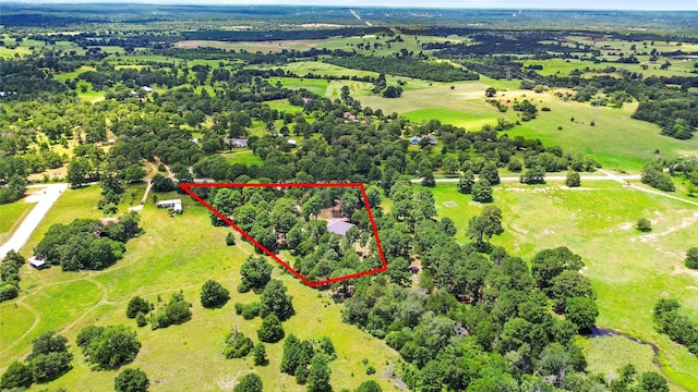 847 Cottletown Rd, Smithville, TX 78957 - aerial view of property and surrounding area with property parcel outlined