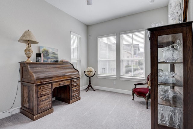 3207 Coach Horse Ln, Houston, TX 77080 - home office with light colored carpet and baseboards
