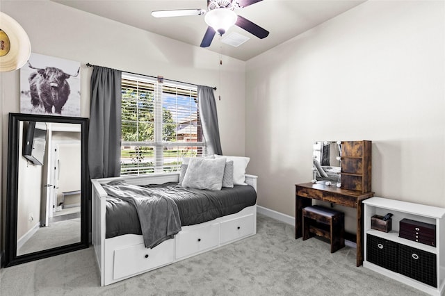 2928 San Milan Pass, Round Rock, TX 78665 - bedroom featuring carpet and a ceiling fan