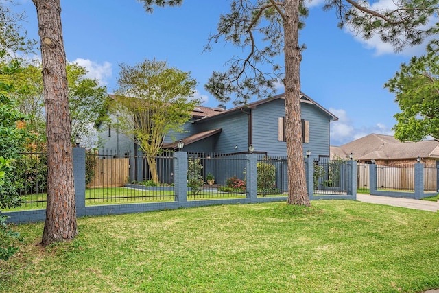 3611 18th St N, Texas City, TX 77590 - view of front of property featuring a fenced front yard and a gate