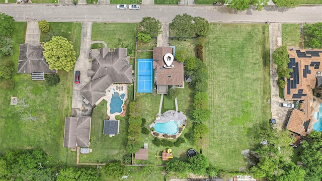 3611 18th St N, Texas City, TX 77590 - aerial view of property and surrounding area with a pool area