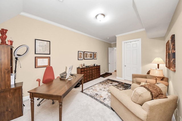 6310 Hermann Lake Dr, Houston, TX 77021 - home office with light colored carpet and crown molding