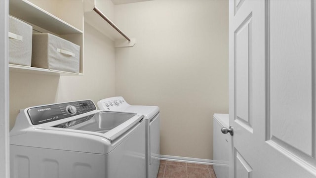 14822 Meridian Park Ln, Humble, TX 77396 - washroom featuring washer and dryer and tile patterned floors