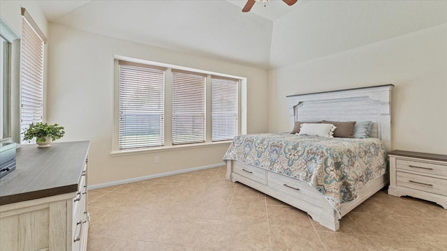 14822 Meridian Park Ln, Humble, TX 77396 - bedroom with light tile patterned floors and a ceiling fan