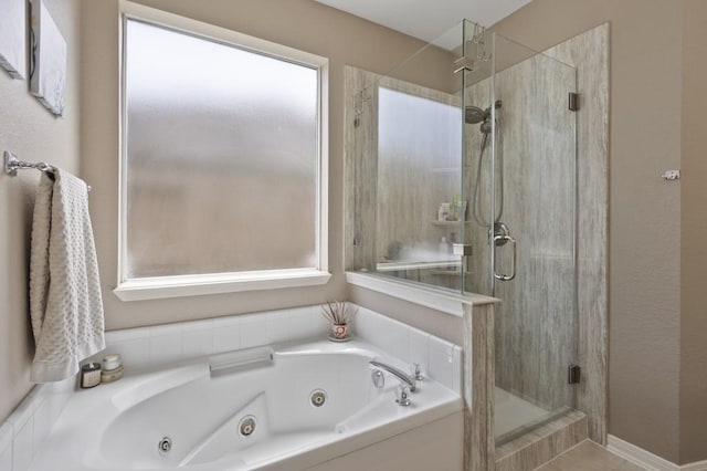 10415 Claybrook Dr, Houston, TX 77089 - full bathroom with a stall shower and a jetted tub