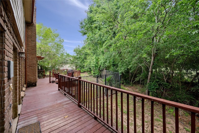 8519 Rebawood Dr, Humble, TX 77346 - wooden deck featuring a fenced backyard