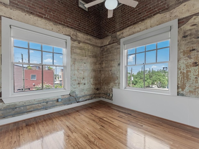 2700 Albany St Unit 3A, Houston, TX 77006 - spare room with wood finished floors and a ceiling fan
