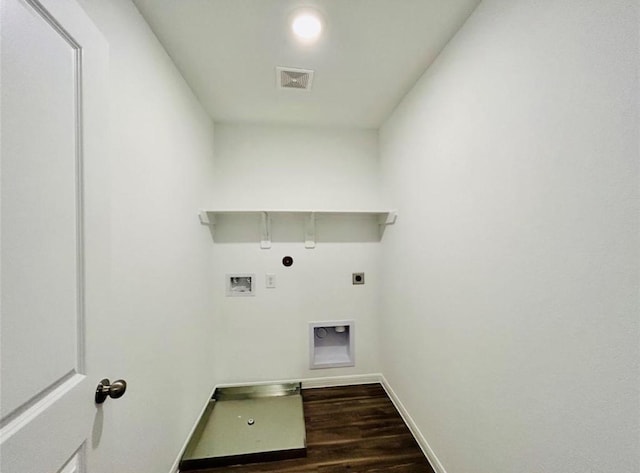 1009 Laguna Cove Dr, Katy, TX 77493 - laundry area with electric dryer hookup, wood finished floors, and washer hookup