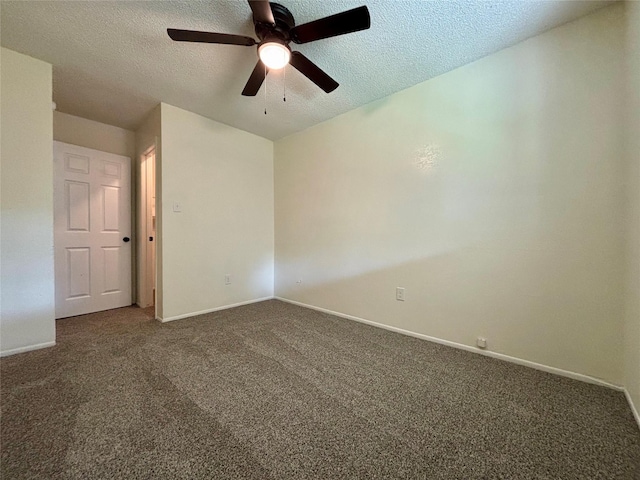 609 S Gray Ave, West Columbia, TX 77486 - carpeted empty room featuring a ceiling fan and a textured ceiling