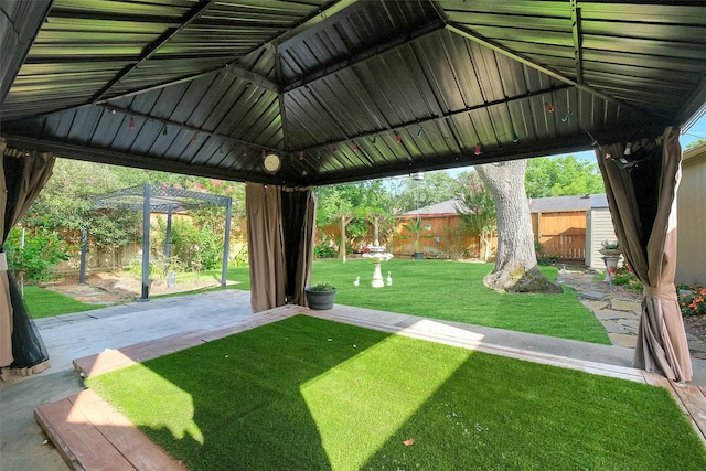 21307 Park Willow Dr, Katy, TX 77450 - fenced backyard featuring a gazebo and a patio