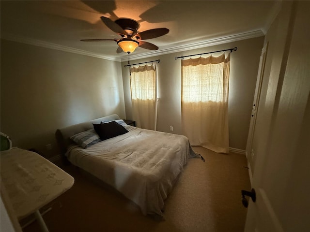 2330 Lakewood Yacht Club Dr Unit 7, Seabrook, TX 77586 - bedroom with ornamental molding, ceiling fan, and light carpet