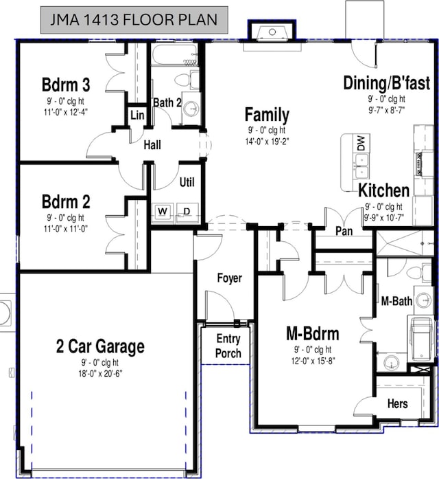 2704 Berry St, Houston, TX 77004 - view of floor plan / room layout