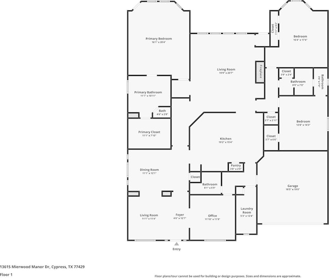 13615 Mierwood Manor Dr, Cypress, TX 77429 - view of home floor plan