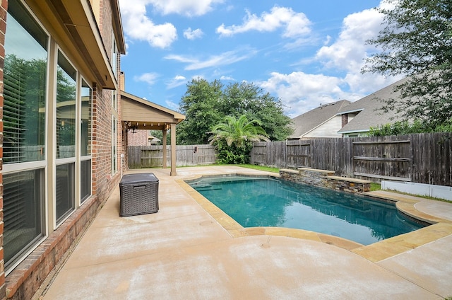 28722 Maple Red Dr, Katy, TX 77494 - view of pool with a patio area and a fenced backyard