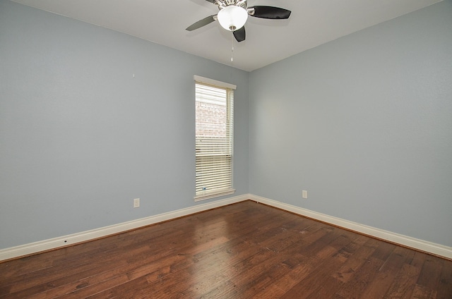 28722 Maple Red Dr, Katy, TX 77494 - unfurnished room featuring dark wood-type flooring and a ceiling fan