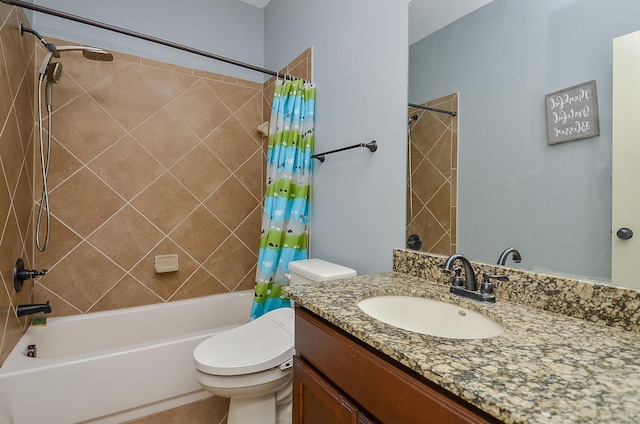 28722 Maple Red Dr, Katy, TX 77494 - bathroom featuring shower / tub combo with curtain and vanity
