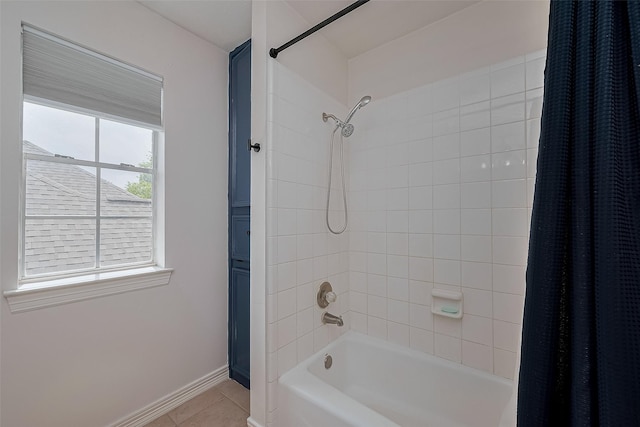 15610 Township Glen Ln, Cypress, TX 77433 - bathroom featuring tile patterned floors and shower / bath combo