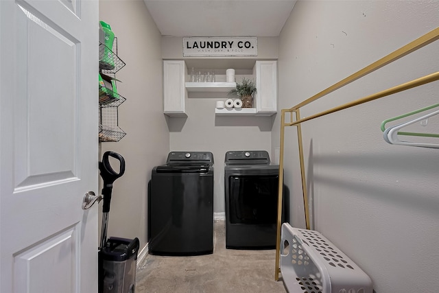 15610 Township Glen Ln, Cypress, TX 77433 - washroom featuring cabinet space and washing machine and clothes dryer