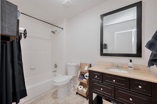 15610 Township Glen Ln, Cypress, TX 77433 - bathroom featuring vanity and shower / bath combination with curtain